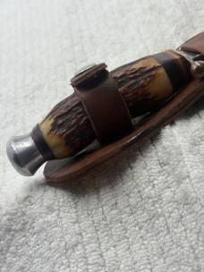 Vintage Solingen Cutlery B.SVOBODA Stag Handle Fixed Blade Knife #8