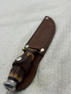 Vintage Solingen Cutlery B.SVOBODA Stag Handle Fixed Blade Knife #8