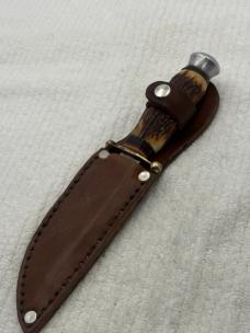 Vintage Solingen Cutlery B.SVOBODA Stag Handle Fixed Blade Knife #8