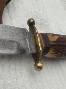 Vintage Solingen Cutlery B.SVOBODA Stag Handle Fixed Blade Knife #8