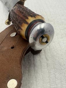 Vintage Solingen Cutlery B.SVOBODA Stag Handle Fixed Blade Knife #8
