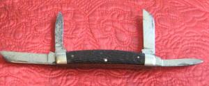 KUTMASTER 4 bl Congress wjigged black plastic scales Unsharpened