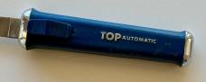 Vintage Blue Top Automatic Out The Front (OTF) Switchblade Knife, Unused
