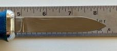 Vintage Blue Top Automatic Out The Front (OTF) Switchblade Knife, Unused