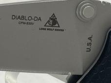 LONE WOLF KNIVES LD23150 Diablo Black Nylon Liner Lock w/ OMP BOX