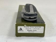 LONE WOLF KNIVES LD23150 Diablo Black Nylon Liner Lock w/ OMP BOX