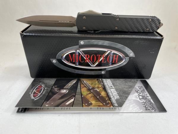 2016 MICROTECH Carbon Fiber Bronze ELMAX Ultratech D/E Automatic OTF w/ OMP BOX 2016 MICROTECH Carbon Fiber Bronze ELMAX Ultratech D/E Automatic OTF w/ OMP BOX