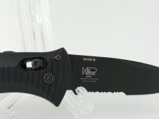 1990s BENCHMADE 5000 Black Mel Pardue Presidio Automatic w/ Sheath
