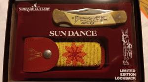 Schrade + USA SD. Sun Dance Limited Edition knife w/sheath. SN 0665 of 8,000