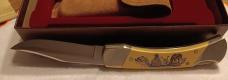 Schrade + USA LTD. The Gold Rush Limited Edition knife w/sheath. SN 0992 of 6,000