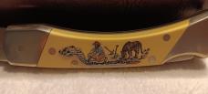 Schrade + USA LTD. The Gold Rush Limited Edition knife w/sheath. SN 0992 of 6,000