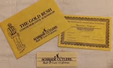 Schrade + USA LTD. The Gold Rush Limited Edition knife w/sheath. SN 0992 of 6,000