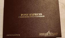 Schrade + USA LTD  Pony Express Limited Edition knife w/sheath.  SN 3349 of 8,000