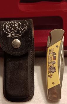 Schrade + USA LTD.  The Eagle Has Landed Commemorative Scrimshaw Limited Edition Knife 1955 of 6,000