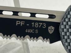 TEMPLAR KNIVES PF-1873 Carbon Fiber Combo Tanto OTF Auto w/ Pouch & OMP Box