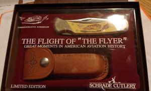 Schrade + USA LTD The Flight of "The Flyer" Limited Edition knife w/ sheath SN SS 61 of 6,000