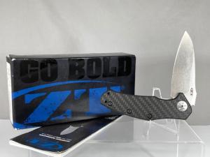 ZERO TOLERANCE 0770CF Carbon Fiber Assisted Flipper Liner Lock w/ OMP Box
