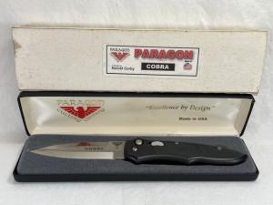 PARAGON Harold Corby Designed Cobra Tactical Push Button Auto w/ OMP Box