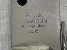2015 A.G.A. CAMPOLIN Genuine Stag Automatic Spear Point 18" Stiletto Ring Pull