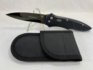 PARAGON Harold Corby Designed Black Chrome Cobra Tactical Auto w/ Sheath