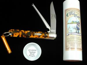 Great Eastern Cutlery GEC Smooth Tortoise Shell Acrylic Fish Keeper Knife 1 of 492 NIT USA 651222SS
