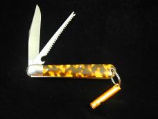 Great Eastern Cutlery GEC Smooth Tortoise Shell Acrylic Fish Keeper Knife 1 of 492 NIT USA 651222SS