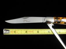 Great Eastern Cutlery GEC Smooth Tortoise Shell Acrylic Fish Keeper Knife 1 of 492 NIT USA 651222SS