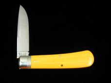 Great Eastern Cutlery GEC Northfield Smooth Yellow Linen Micarta Mustang Knife NIT USA Made 745125