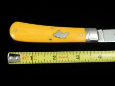 Great Eastern Cutlery GEC Northfield Smooth Yellow Linen Micarta Mustang Knife NIT USA Made 745125