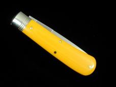 Great Eastern Cutlery GEC Northfield Smooth Yellow Linen Micarta Mustang Knife NIT USA Made 745125