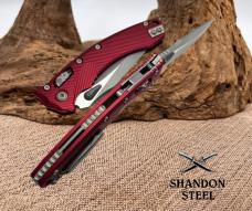 Microtech USA Amphibian RAM LOK Merlot Fluted Aluminum & Apocalyptic M390MK