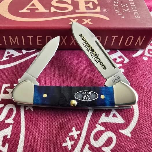 2025 Case Limited Edition Baby Butterbean 62132 SS. Beautiful Gator Jig Ocean Blue Bone handles.