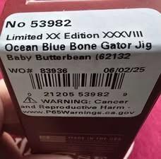 2025 Case Limited Edition Baby Butterbean 62132 SS. Beautiful Gator Jig Ocean Blue Bone handles.