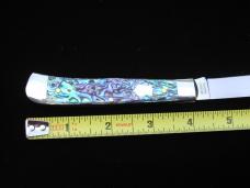 Cooper Cutlery Smooth Abalone Shell Razor Trapper Knife Rare NIB Made in USA ABALONE