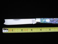 Cooper Cutlery Smooth Abalone Shell Razor Trapper Knife Rare NIB Made in USA ABALONE