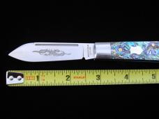 Beaver Falls Cutlery Co. Smooth LVS Abalone Jack Knife from Cooper Cutlery Made In USA ABALONE