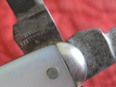 CATTARAUGUS 4 bl pen knife w/ pearl scales...no pattern no. visible.