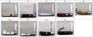 Closeout Sale - 9 Custom K'roo Davison Balistreri Knives