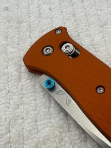 Benchmade 537-2301 Bailout 2023 Shot Show Special Limited Edition Orange/ Blue Made In USA