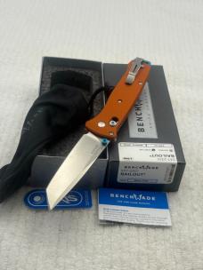 Benchmade 537-2301 Bailout 2023 Shot Show Special Limited Edition Orange/ Blue Made In USA