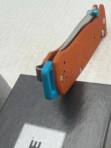 Benchmade 537-2301 Bailout 2023 Shot Show Special Limited Edition Orange/ Blue Made In USA