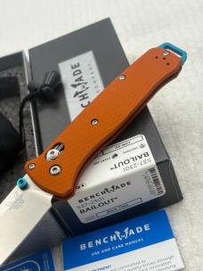 Benchmade 537-2301 Bailout 2023 Shot Show Special Limited Edition Orange/ Blue Made In USA