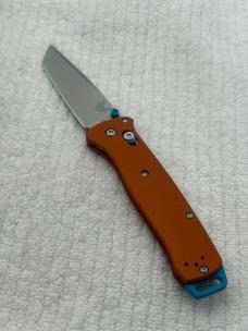 Benchmade 537-2301 Bailout 2023 Shot Show Special Limited Edition Orange/ Blue Made In USA