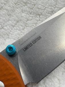 Benchmade 537-2301 Bailout 2023 Shot Show Special Limited Edition Orange/ Blue Made In USA