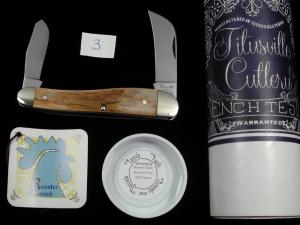 Titusville Cutlery Mammoth Ivory Bark Rooster Comb Farmer Knife Super Rare 1 of 70 COA USA Made 2024