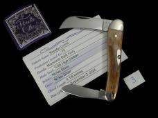 Titusville Cutlery Mammoth Ivory Bark Rooster Comb Farmer Knife Super Rare 1 of 70 COA USA Made 2024