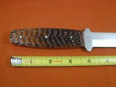 Schatt & Morgan Walnut Jigged Bone Fixed Blade Sheath Knife by Cooper Cutlery V1 WJB Made in USA