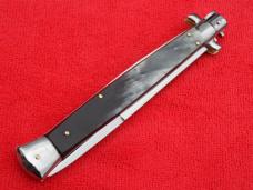  New 13" Italian Stiletto Brazilian-Horn  SS-Bayonet grind Blade fully lined nickel/silver bolsters