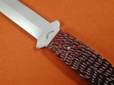 Schatt & Morgan Red Jigged Bone Fixed Blade Sheath Knife by Cooper Cutlery V1 RJB Made in USA