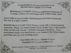 Beaver Falls Cutlery Co Smooth Purple Bone Jack Knife NIT Cooper Cutlery Made in USA PUR